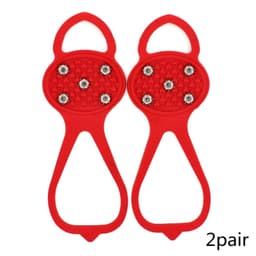 image-Unisex Men 5 Teeth Ice Gripper For Shoes Crampons Ice Gripper Spike Grips Cleats For Snow Studs Non-Slip Climbing Hiking Covers