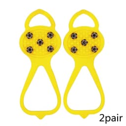 image-Unisex Men 5 Teeth Ice Gripper For Shoes Crampons Ice Gripper Spike Grips Cleats For Snow Studs Non-Slip Climbing Hiking Covers