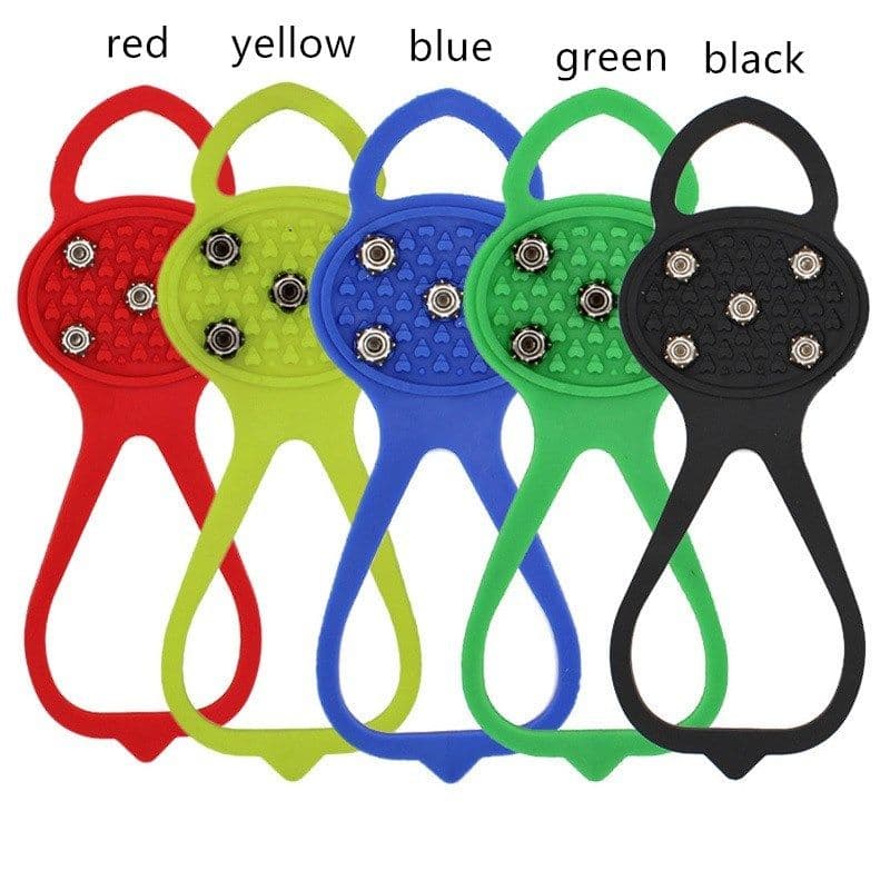 image-Unisex Men 5 Teeth Ice Gripper For Shoes Crampons Ice Gripper Spike Grips Cleats For Snow Studs Non-Slip Climbing Hiking Covers