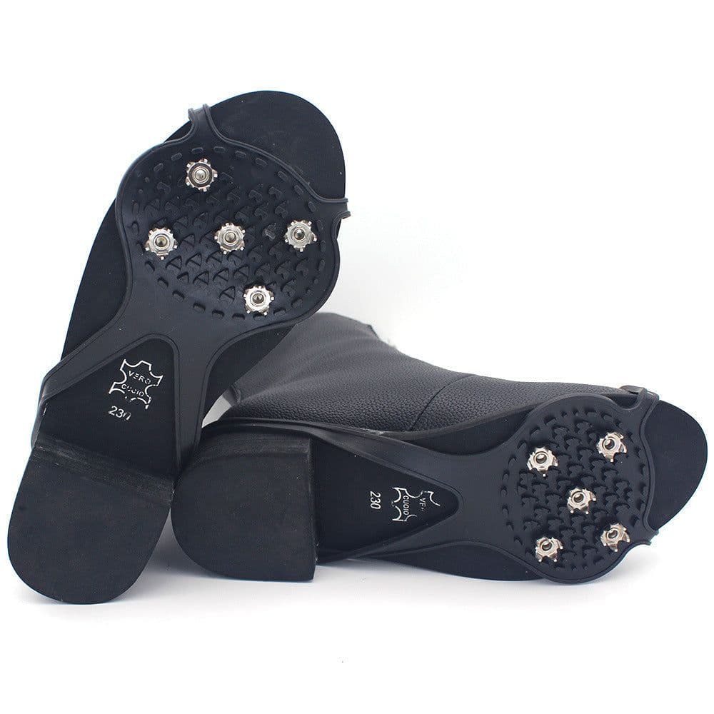 image-Unisex Men 5 Teeth Ice Gripper For Shoes Crampons Ice Gripper Spike Grips Cleats For Snow Studs Non-Slip Climbing Hiking Covers