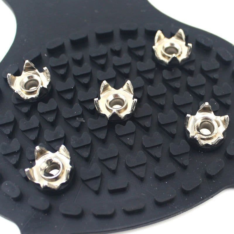 image-Unisex Men 5 Teeth Ice Gripper For Shoes Crampons Ice Gripper Spike Grips Cleats For Snow Studs Non-Slip Climbing Hiking Covers