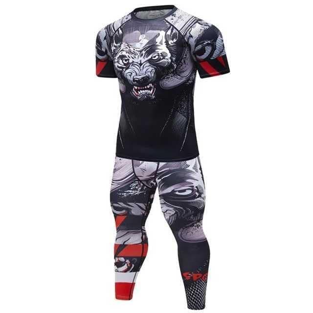 image-Male Sport Suit Men Running Clothes Sport Wear Yoga Set
