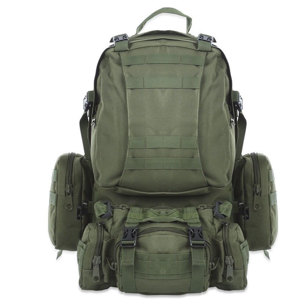 image-50L Outdoor Backpack Molle Military Tactical Backpack Rucksack Sports Bag Waterproof Camping Hiking Backpack Travel