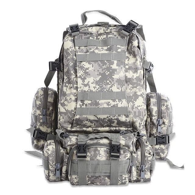 image-50L Outdoor Backpack Molle Military Tactical Backpack Rucksack Sports Bag Waterproof Camping Hiking Backpack Travel