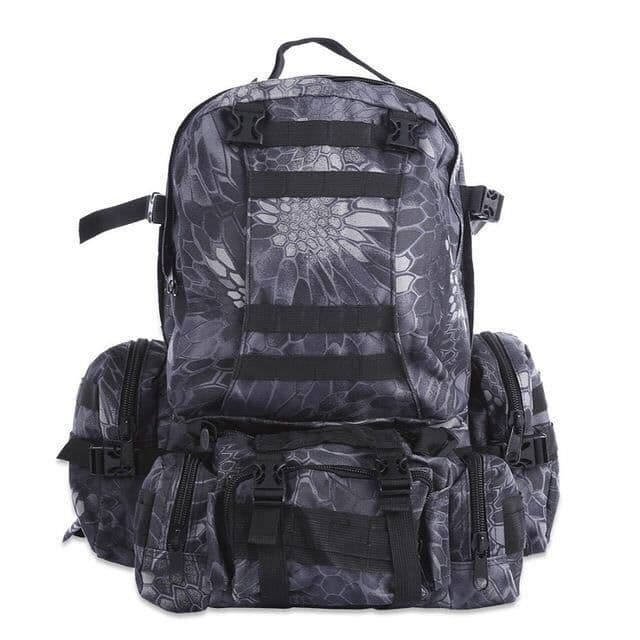 image-50L Outdoor Backpack Molle Military Tactical Backpack Rucksack Sports Bag Waterproof Camping Hiking Backpack Travel