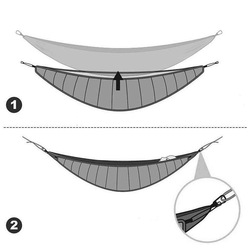 image-Thicken Hammock Warm Cover For Outdoor Camping, Autumn And Winter Windproof Cotton Hammock, Hammock Insulation Cotton Cover