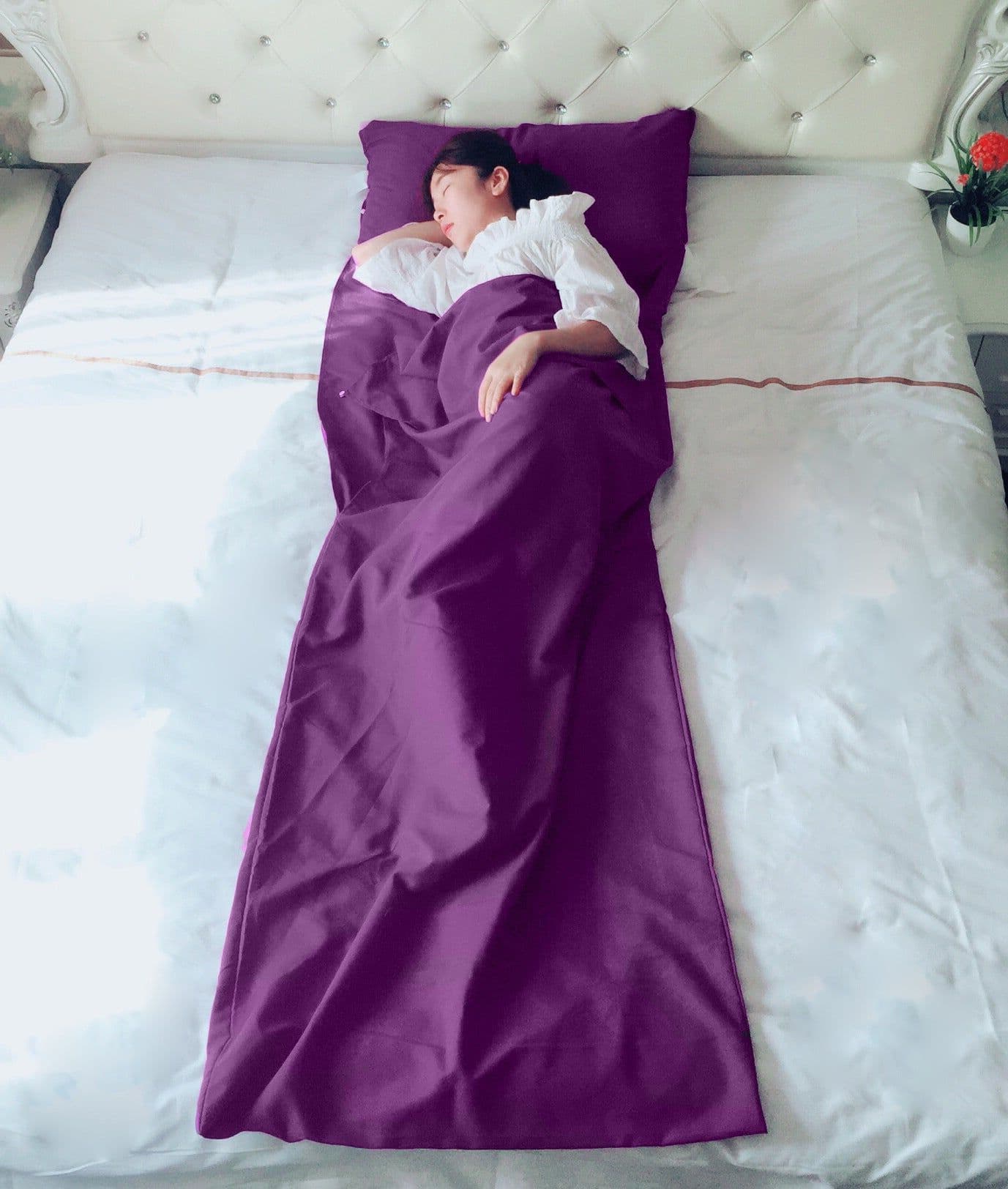image-Single Ultralight Design Outdoor Sleeping Bag Camping Hiking Bag Liner Portable Folding Travel Bags