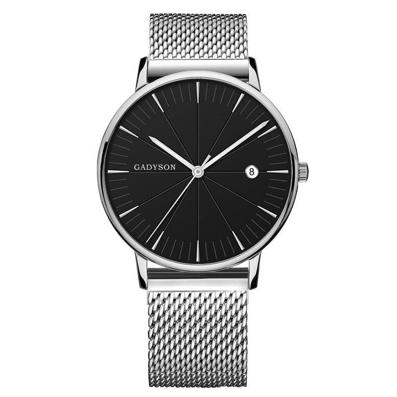 image-Europe And The United States New Simple Black Business Calendar Men Watch