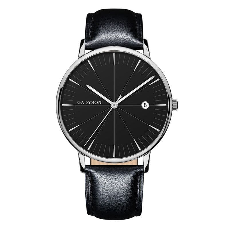 image-Europe And The United States New Simple Black Business Calendar Men Watch