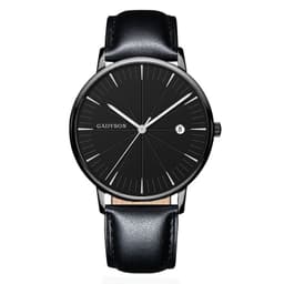image-Europe And The United States New Simple Black Business Calendar Men Watch