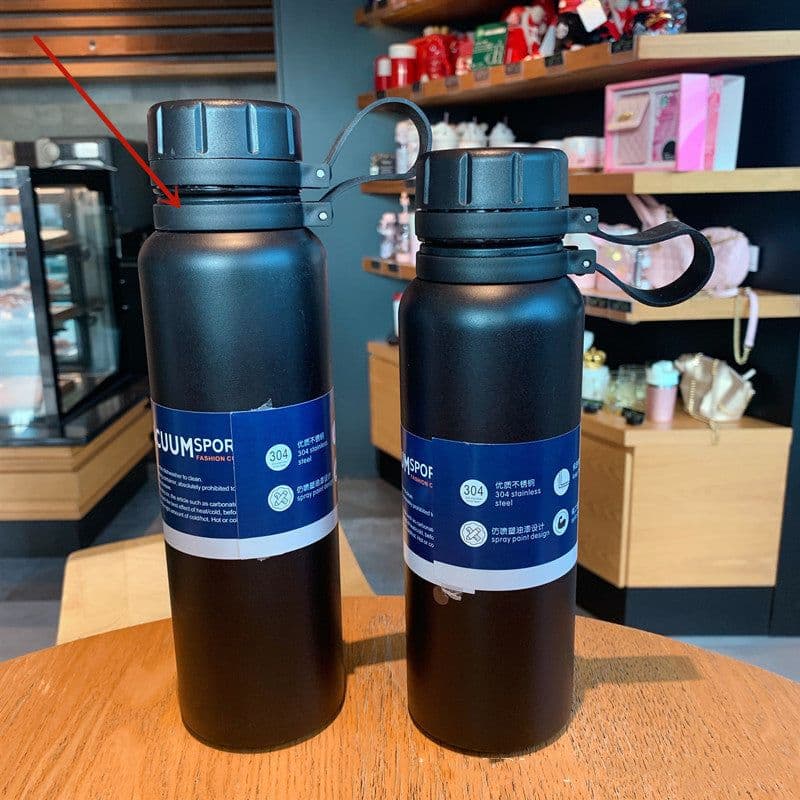 image-Outdoor Sports Bottle Portable Large Capacity Stainless Steel Vacuum Flask Water Cup