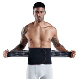 image-Back Support Weight Loss Brace Belt Lumbar Lower Waist Double Adjust Back Pain Relief Waist Support Sport Springs Belt