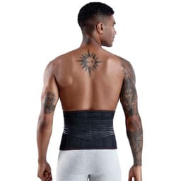image-Back Support Weight Loss Brace Belt Lumbar Lower Waist Double Adjust Back Pain Relief Waist Support Sport Springs Belt