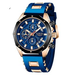 image-Fashion Mens Watches Top Brand Luxury Silicone Sport Watch Men Quartz Date Clock Waterproof Wristwatch Chronograph