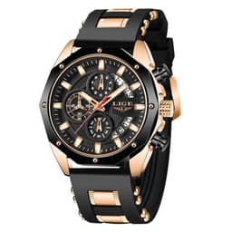 image-Fashion Mens Watches Top Brand Luxury Silicone Sport Watch Men Quartz Date Clock Waterproof Wristwatch Chronograph