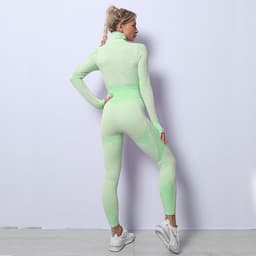image-Three-piece Stretch Fitness Pants Sports Yoga Suit