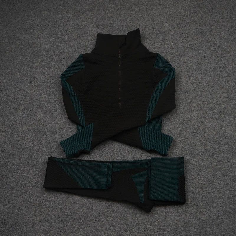 image-Three-piece Stretch Fitness Pants Sports Yoga Suit