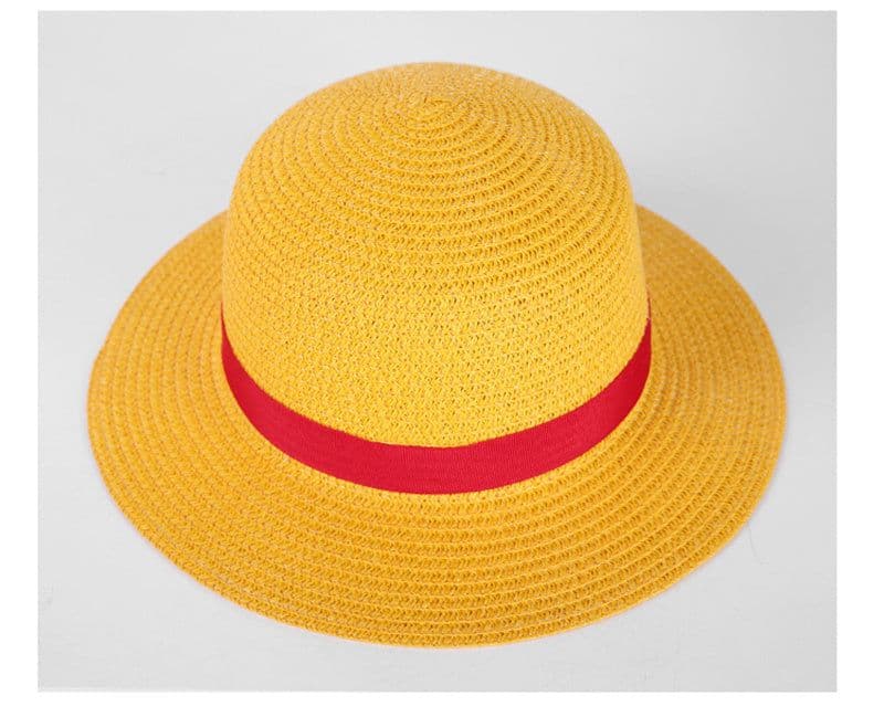 image-Anime Luffy Anime Cosplay Straw Boater Beach Hat C Ap Halloween Sun Hat