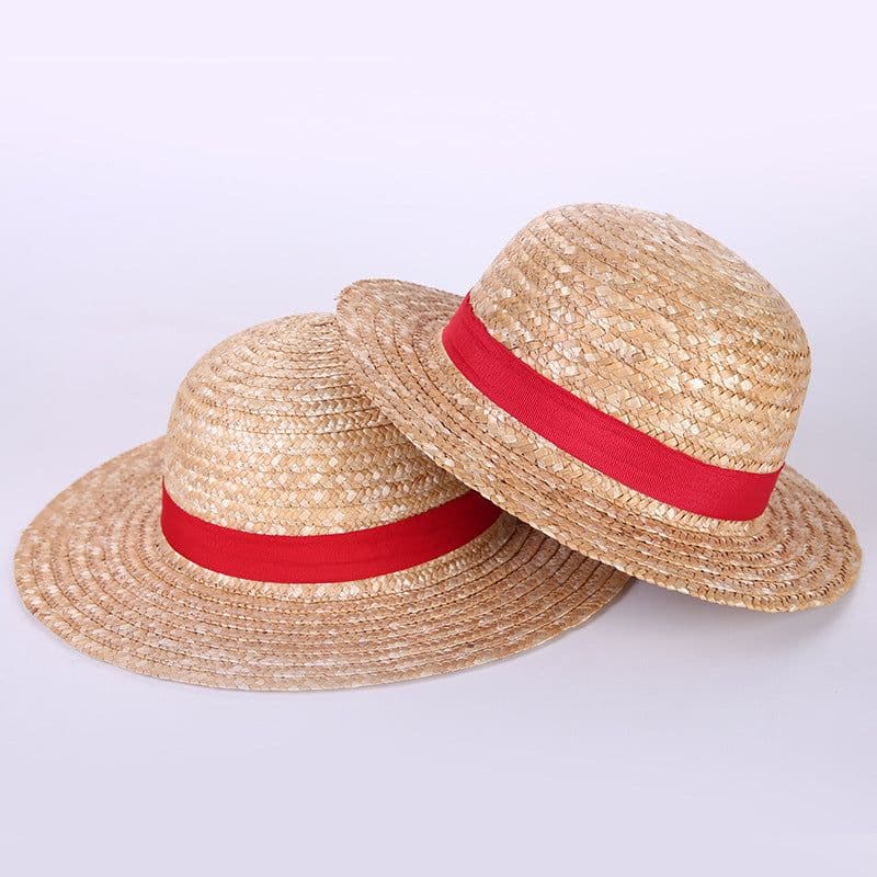 image-Anime Luffy Anime Cosplay Straw Boater Beach Hat C Ap Halloween Sun Hat