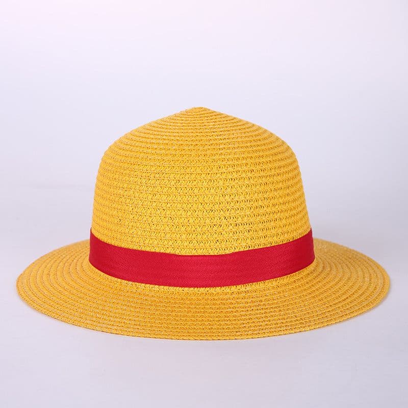 image-Anime Luffy Anime Cosplay Straw Boater Beach Hat C Ap Halloween Sun Hat