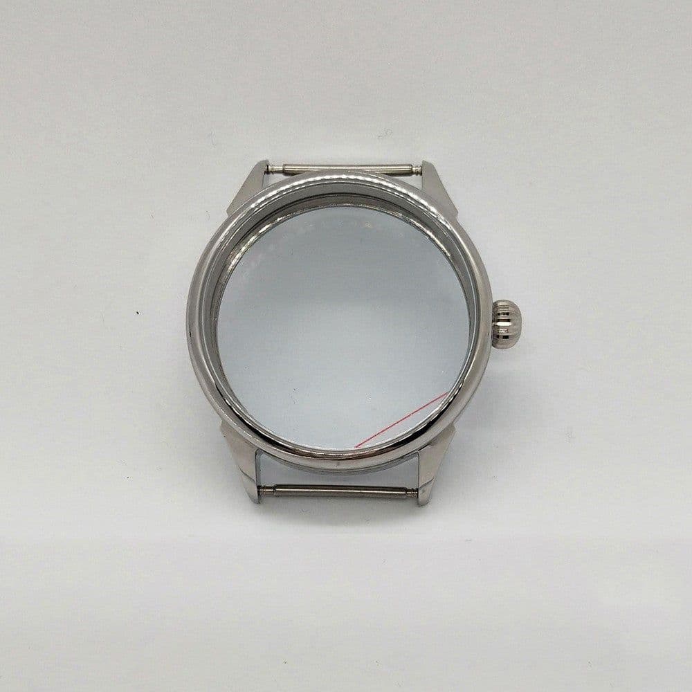 image-Silver Stainless Steel Shell Is Suitable For Eta6497 6498 Movement Sand Shell Light Shell