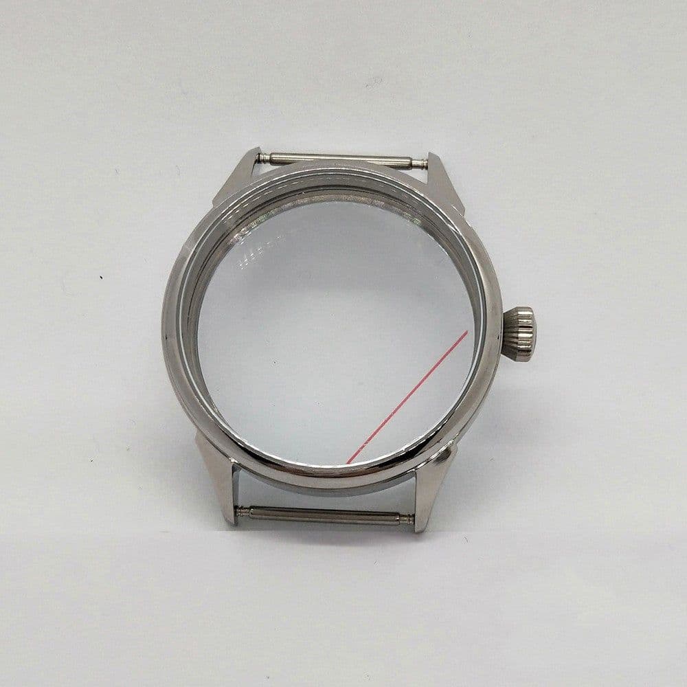 image-Silver Stainless Steel Shell Is Suitable For Eta6497 6498 Movement Sand Shell Light Shell