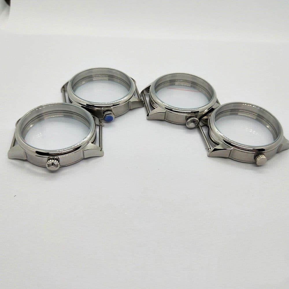 image-Silver Stainless Steel Shell Is Suitable For Eta6497 6498 Movement Sand Shell Light Shell