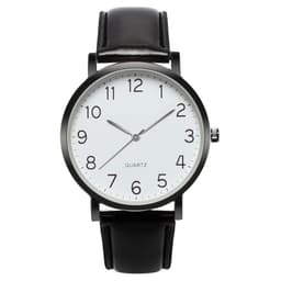 image-Simple Atmosphere Men's Belt Watch, Large Dial 12 Digital Classic Watch