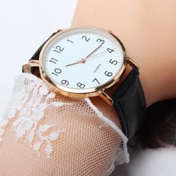 image-Simple Atmosphere Men's Belt Watch, Large Dial 12 Digital Classic Watch
