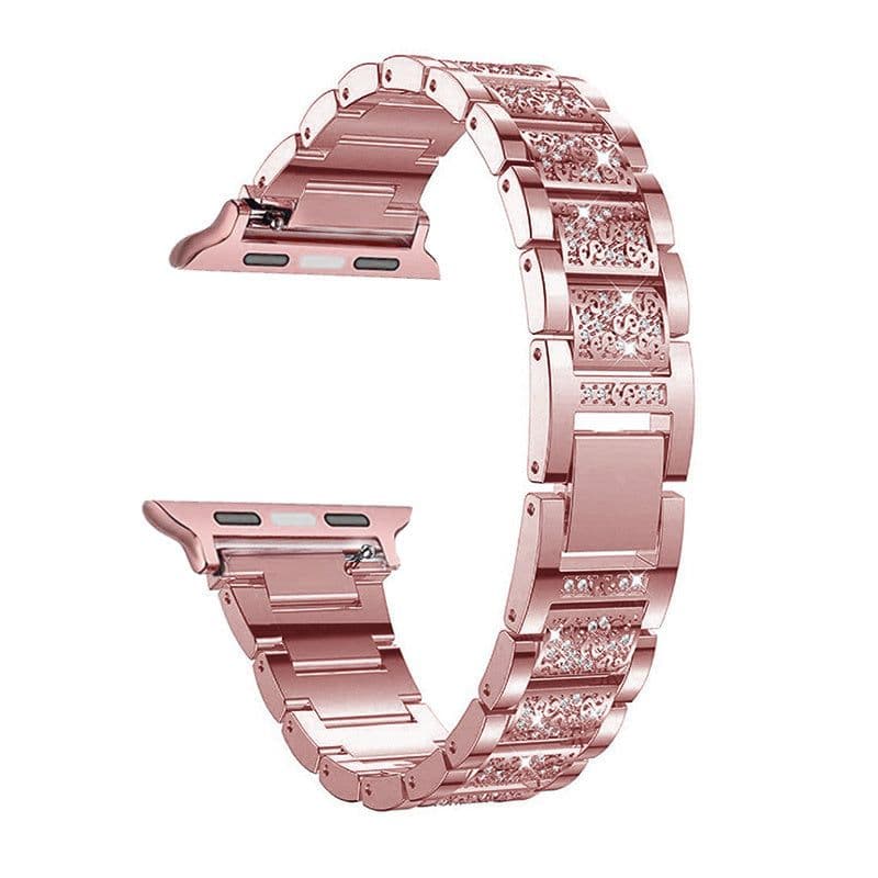image-Diamond Bracelet Stainless Steel Metal Watchband