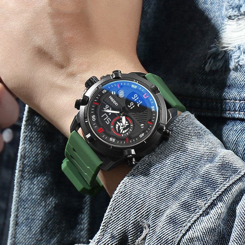 image-Fashion Men Sports Water Luminous Metal Watch