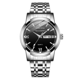 image-Double Calendar Luminous Waterproof Steel Belt Positive Watch