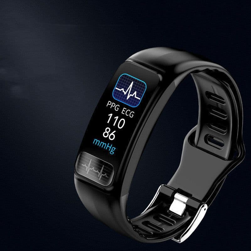 image-Ecg Ppg Smart Watch Sports Bluetooth Wristband Heart Rate Monitoring Smart Bracelet- Black
