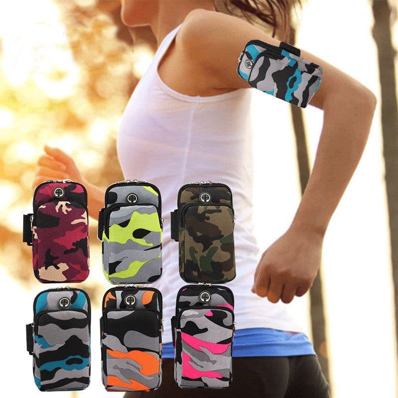 image-Running Sports Camouflage Mobile Phone Arm Water Repellent Wrist Bag