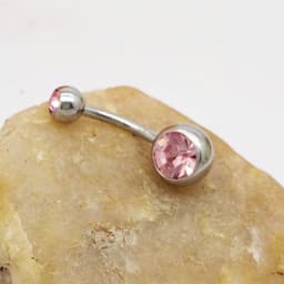 image-Puncture Hypoallergenic Titanium Steel Navel Buckle Belly Nail