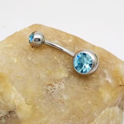 image-Puncture Hypoallergenic Titanium Steel Navel Buckle Belly Nail