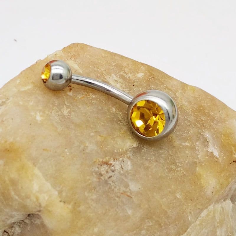 image-Puncture Hypoallergenic Titanium Steel Navel Buckle Belly Nail