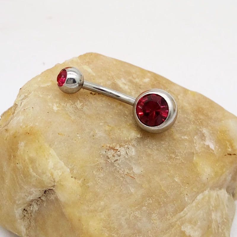 image-Puncture Hypoallergenic Titanium Steel Navel Buckle Belly Nail