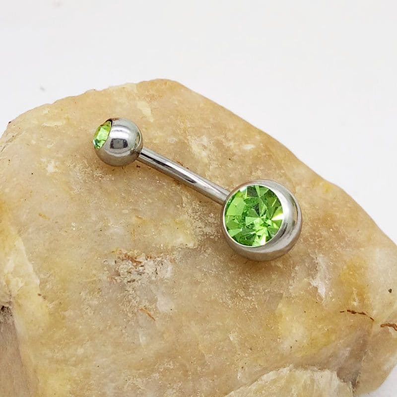 image-Puncture Hypoallergenic Titanium Steel Navel Buckle Belly Nail