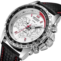 image-Multifunctional Chronograph Fashion Luminous Steel Case Quartz Watch