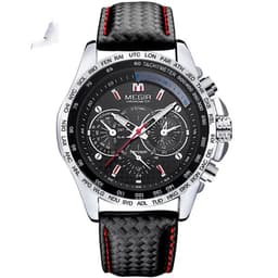 image-Multifunctional Chronograph Fashion Luminous Steel Case Quartz Watch