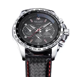 image-Multifunctional Chronograph Fashion Luminous Steel Case Quartz Watch