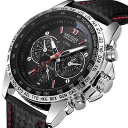 image-Multifunctional Chronograph Fashion Luminous Steel Case Quartz Watch