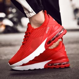 image-Badminton Sneakers Plus Size Men's Shoes Air Cushion Shoes Shock-absorbing Mesh Breathable Casual Running Shoes