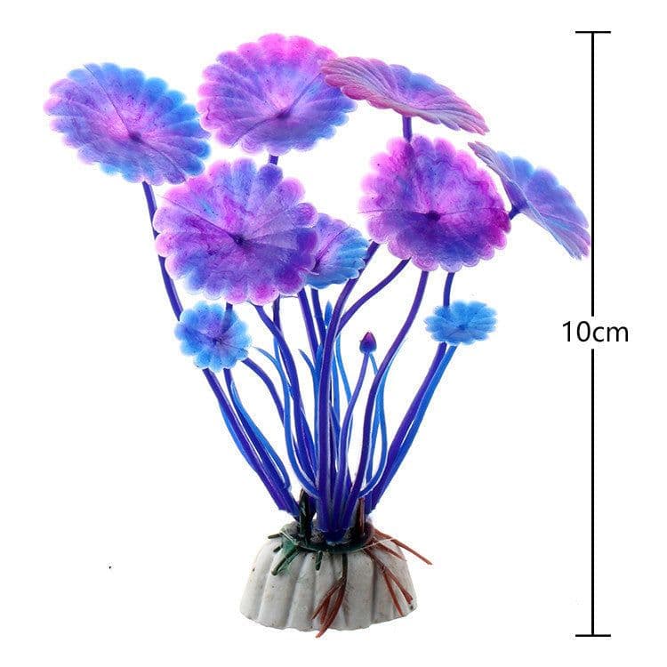image-Fish Tank Landscape Simulation Water Plants Aquarium Decoration Rockery Fake Water Plants Small Fish Tank Set Decoration Prospect Plants