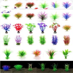 image-Fish Tank Landscape Simulation Water Plants Aquarium Decoration Rockery Fake Water Plants Small Fish Tank Set Decoration Prospect Plants