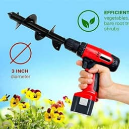 image-Ground Drilling Machine Drill Bit Spiral Tree Planting Earth Boring Machine Screw Rod Garden Vegetable Planting Pine Soil Drill Bit Flower Planting Drill Drill Head