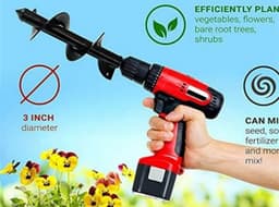 image-Ground Drilling Machine Drill Bit Spiral Tree Planting Earth Boring Machine Screw Rod Garden Vegetable Planting Pine Soil Drill Bit Flower Planting Drill Drill Head