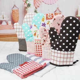 image-Microwave Oven Gloves Thick And High Temperature Resistant