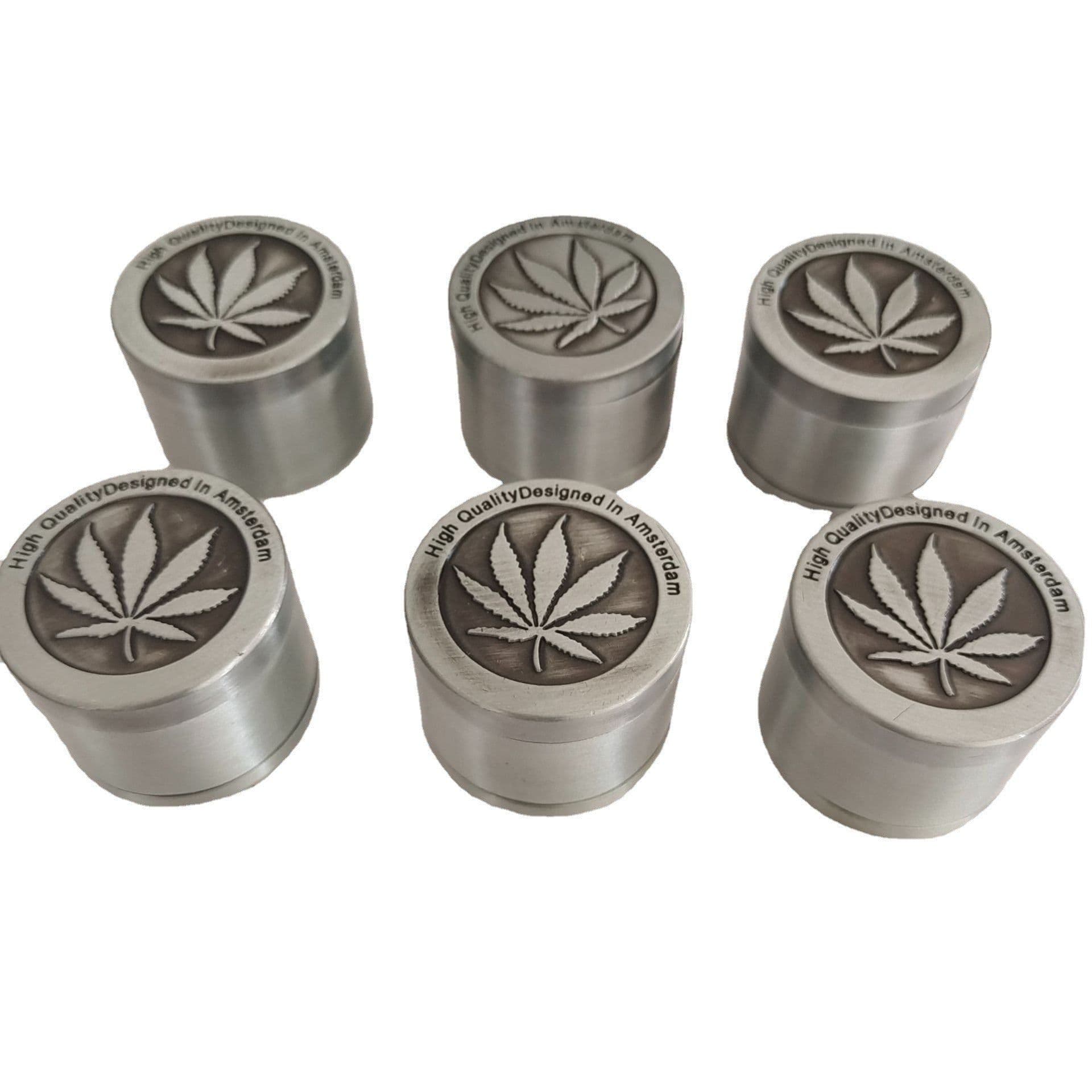 image-Zinc Alloy Maple Leaf 40mm Smoke Grinder